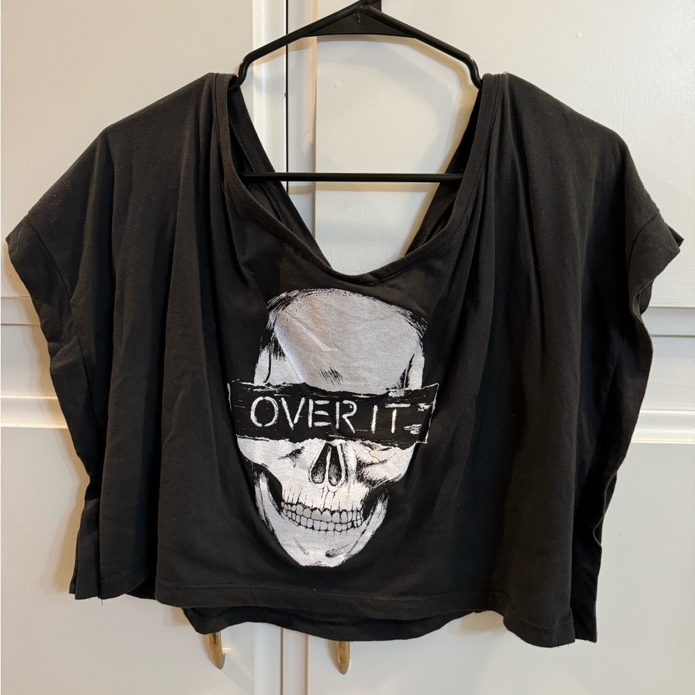 Over It Skull Crop Top